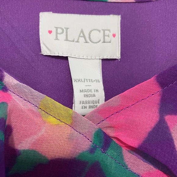 *SOLD* Floral Girls XXL/16 Ruffled dress - Picture 2 of 3